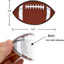 8PCS Football Patches, Iron on Rugby Sew on Patches Embroidered Applique, DIY Patch for T-Shirts, Jackets, caps, Bags (3.3"x1.8")