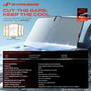 A-Premium Windshield Sun Shade, Foldable Car Sun Shade Heat & UV Block | Compatible with GMC Hummer EV Pickup 2022-2026, Keeps Vehicle Cooler Accessories with Storage Bag