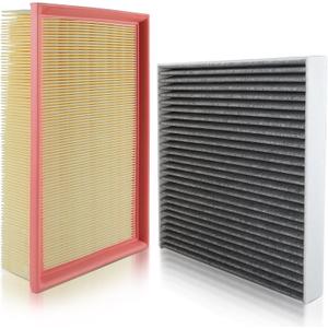 Engine Air Filter and Cabin Air Filter Replacement Fit for Volkswagen Jetta 2019-26 2.0L Tiguan 2018-24 2.0L Golf 2015 2.0L 2015-18 1.8L for Audi A3, Replace #5Q0-819-644, 5Q0129620B