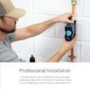 Moen Flo Smart Water Monitor and Automatic Shutoff Sensor, Wi-Fi Connected Water Leak Detector for 1-1/4-Inch Diameter Pipe, 900-002