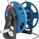 Garden Water Hose Reel Cart,Holds 50-80 Ft of 5/8 Inch Hose, Portable Hose Pipe Holder for Outside (Blue 2)