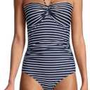 Tommy Hilfiger Women's Striped One-Piece Swimsuit, Size 12