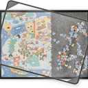2000 Pieces Puzzle Board with 4 Sorting Trays & Protective Cover, 45.7" x 30.7" Portable Foldable Felt Puzzle Playing Surface - Lightweight Storage & Game Night Organizer