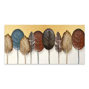 Colorful leaves Pictures Canvas Wall Art for Living room Bedroom or Bathroom Wall Decor,Abstract leaves Wall Art Print Paitnings for home Decor,Abstract painting Waterproof Stretched Ready to (39.5"L x 20"W)