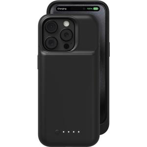 Mophie Juice Pack iPhone 15 Pro Battery Case - Legendary Power & Protection - Up to 50% Extra Battery, 6ft Drop Safety, Eco-Friendly Design, Black