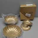Gold Flower Vases for Centerpieces: Vintage Compote Bowl Vase for Wedding 4 Inch Small Pedestal Vase for Party Gold Centerpieces for Table Metal Urn for Event Home Decor Set of 2