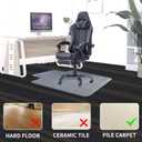 Chair Mat for Carpeted Floor with Lip,47''36'' PVC Carpet Protector for Low Pile Carpets Heavy Duty Effective Grip Anti-Slip,Won't Crack,Easy to Clean for Office and Home