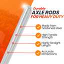 AR-PRO (2-Pack) 5/8 x 36 Zinc Plated Steel Rods Designed for Use as an Axle Shaft on Hand Trucks Dollies Wagons 4005BC Wheelbarrows
