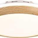 20.07" Bladeless Fandelier Ceiling Fan with Light  Dimmable LED, 3 Color Temperatures, 6 Wind Speeds, Remote & App Control (Brown)