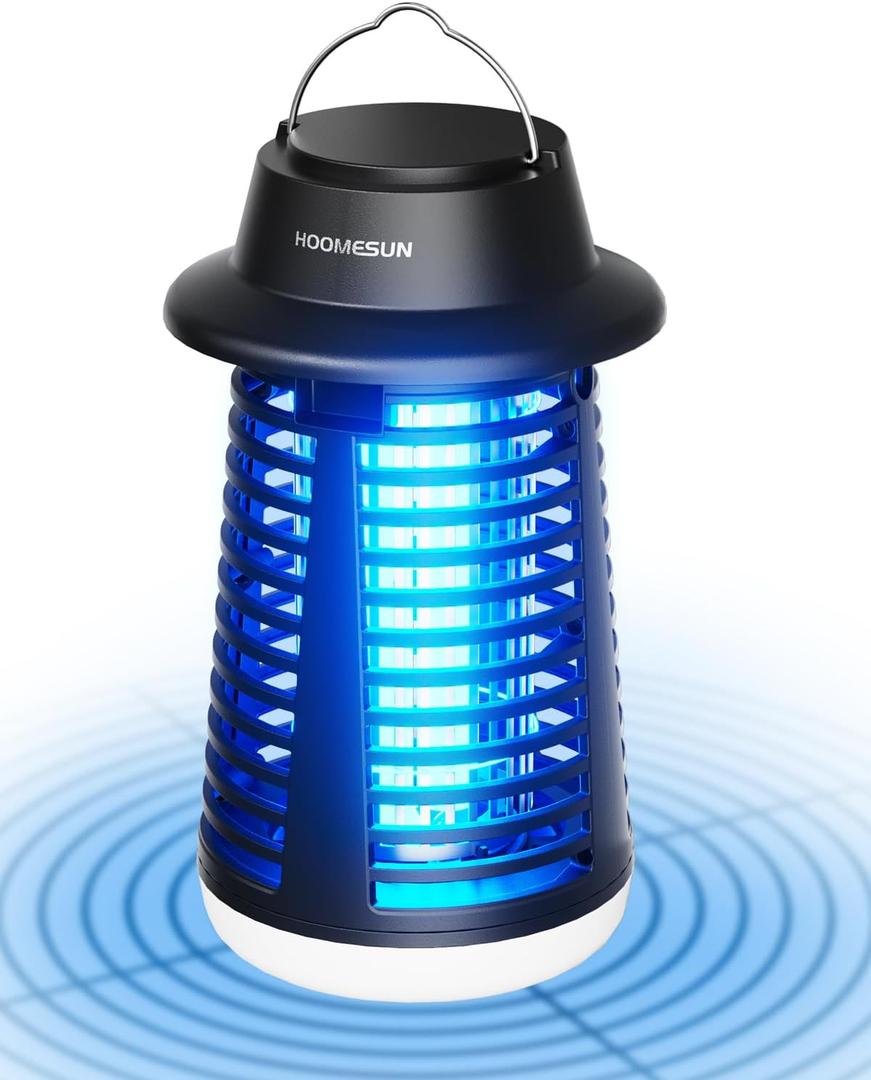 Bug Zapper Outdoor, 4200V High Powered Electric Mosquito Zapper Fly Killer, 15W UVA Mosquito Lamp Bulb, Flying Insects Zapper Indoor, Trap Killer for Home, Kitchen, Backyard (Black) Bug Zapper Outdoor, 4200V High Powered Electric Mosquito Zapper Fly Killer, 15W UVA Mosquito Lamp Bulb, Flying Insects Zapper Indoor, Trap Killer for Home, Kitchen, Backyard (Black)