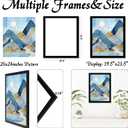 Black Picture Frame, 20x24 Picture Frame for Photo Poster Canvas Certificate Document Display Horizontally or Vertically High Transparent Wall Gallery(Size 20 x 24 inches)