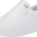 Calvin Klein Men's Ryor Sneaker (10.5, White Tumbled Leather 143)