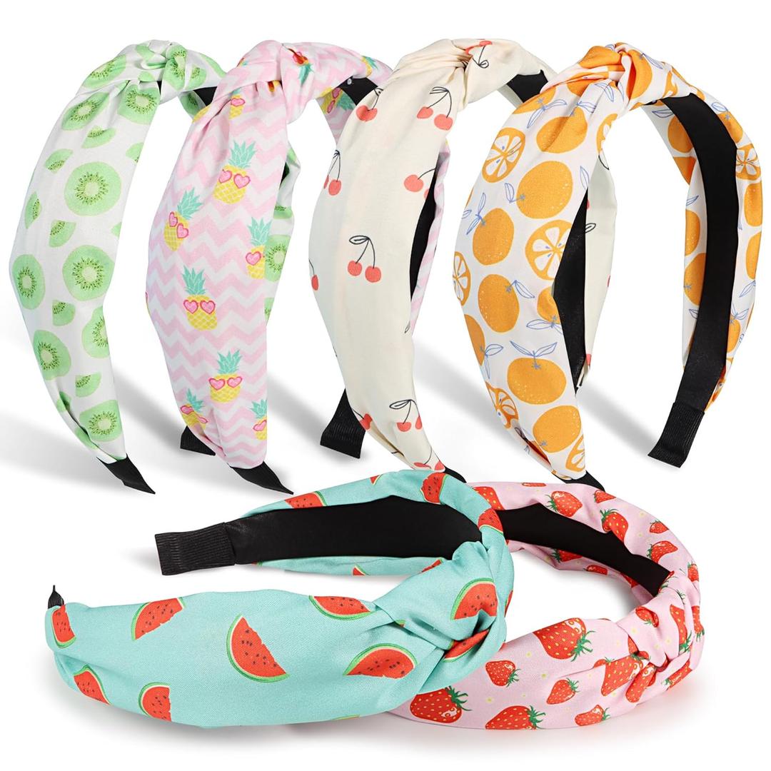 DiyJibb Headbands for Women Girls - 6PCS Stylish Top Knotted Headbands - Knotted Headband for Women - Head Bands Wide Hairband Hair Accessories