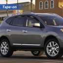Window Visors Rain Guards for 2009 2010 2011 2012 2013 Nissan Rogue, Out-Channel Window Vent Wind Deflectors Visors Shades for 2014 2015 Rogue Select