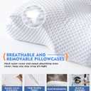 Osteo Cervical Pillow for Neck Pain Relief, Hollow Design Odorless Memory Foam Pillows with Cooling Case, Adjustable Orthopedic Bed Pillow for Sleeping, Support for Side Back Sleepers