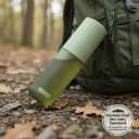 Water Filter Bottle Compact Leak-Proof : BPA-Free Plastic with Replacement Filter for Camping Hiking Clean Water (Blue, 27, ounces)