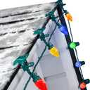 C9 LED Christmas Lights Outdoor, 68Ft 100 LED String Lights with Quick Clips, Commercial Grade Extendable Waterproof Outdoor Christmas Lights for House Outside Roofline Xmas Decorations, Multicolor