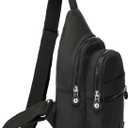 Banelu Small Sling Backpack Crossbody Sling Bag for Women Men, Chest Bag Daypack Fanny Pack Cross Body Bag for Outdoors Hiking Traveling - Black, One Size