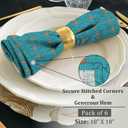 2 x RUVANTI Cloth Napkins Set of 6 Cotton 100%, 18x18 Inches Napkins Cloth Washable, Soft, Absorbent. Cotton Napkins for Parties, Christmas, Thanksgiving, Weddings, Dinner Napkins Cloth - Combo