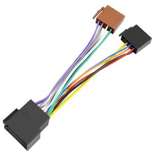 16Pin Radio Wiring Harness Compatible with Volkswagen Audi Mercedes-Benz 1990-2004 ISO Car Stereo Connector Plug Wire Adapter