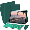 Bxomteng Keyboard Case for iPad 10th / A16 11th Generation 2022/20257 Colors Backlit Keyboard Cover and Mouse (Dark Green)