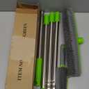 Rubber Broom with Squeegee for Carpet Pet Hair Remover,57 inch Long Handled Fur Remover Rake,Portable Detailing Lint Brush,Pet Removal Fluff Carpet, Hardwood Floor, Tile (Green)