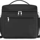 DALINDA Insulated Lunch Bag for Women,Lunch Box Cooler Bag Lightweight Nylon Waterproof Lunch Box LunchBags for Work (Black) (Medium-7L)