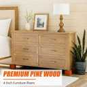 4 Inch Solid Wood Bed Furniture Risers Set of 4, Light Brown Square Heavy Duty Couch Lifters Brown Wooden Furniture Risers Blocks for Bed Frame, Sofa, Chair, Table, Cabinet, and More