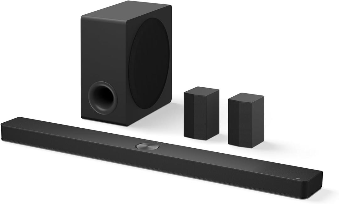 LG S90TR 7.1.3-Channel OLED evo TV Matching Home Theater Soundbar with Rear Surround Speakers and Wireless Subwoofer, Wow Orchestra, Dolby Atmos, WOWCAST Built-in (2024 Model)