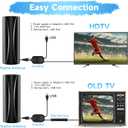 3900+ Miles TV Antenna Indoor, 360 Reception Digital Antenna for Smart TV and Old TVs, HD Antenna for Local Channels with Amplifier Signal Booster Support 4K 8K 1080p -40ft Thick Coaxial Cable