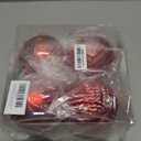 Christmas Ornaments Balls 4.7" Large Christmas Decorations Xmas Tree Shatterproof Big Red Christmas Ball Ornaments with Hanging Loop for Wedding Holiday Halloween Party Indoor Outdoor Decor 4 Pcs