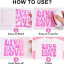 2 x GIRAFVINYL Hot Pink Glitter Heat Transfer Vinyl, Hot Pink Glitter Iron on Vinyl 10" X 5 FT Sparkle HTV for T-Shirt Fabric Decoration