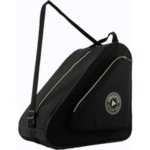 HEXIFUL Skate Bag for Ice, Inline, Roller & Quad Skates - Kids & Adults (Black/Gold)
