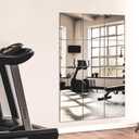 TRAHOME Home Gym Mirror Tiles for Wall, 14"x12"x12PCS Full Length Home Gym Workout Mirror for Garage, Bedroom, Living Room, Over The Door