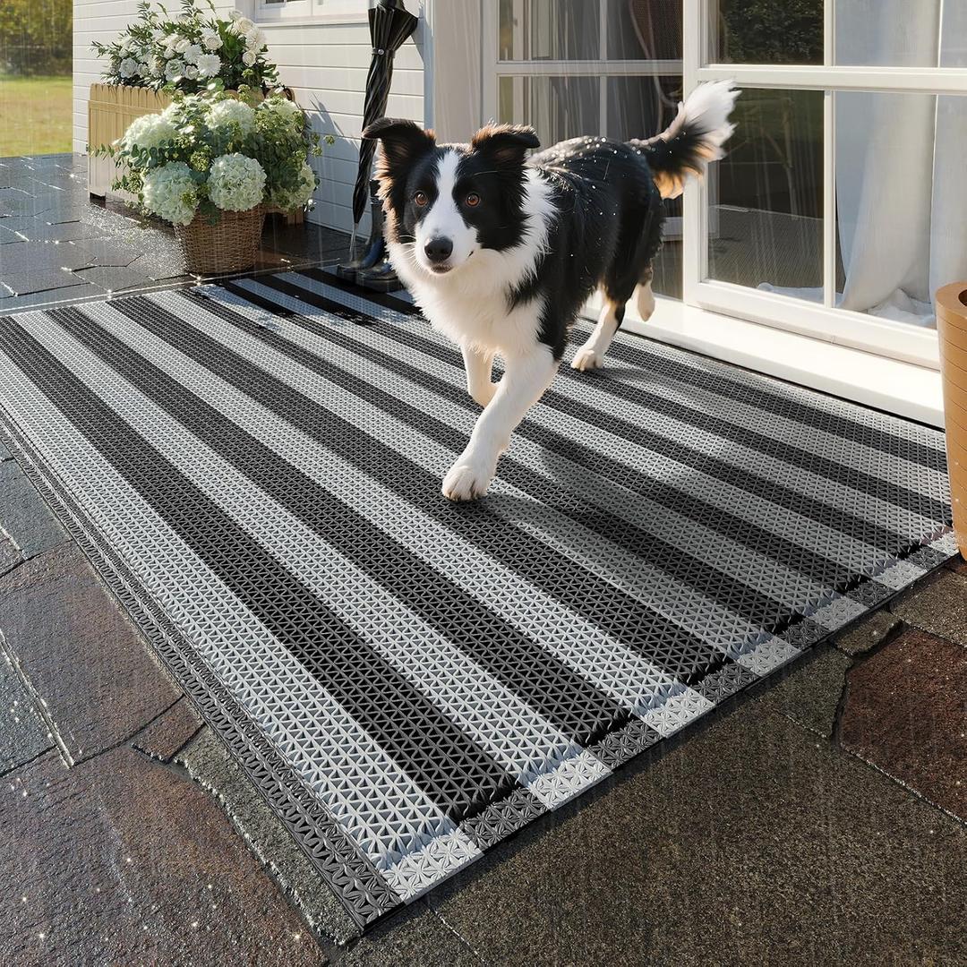 Outside Doormats, Outdoor Welcome Drainage Non Slip Mat 20"x31"