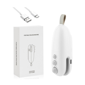 2 Pack Mini Bag Sealer, 2 in 1 Heat Sealer with Cutter, Snack Bag Sealer Portable Resealer Machine for Plastic Bags Food Storage