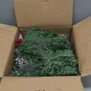 TURNMEON 6 Ft by 10 Inch Prelit Christmas Garland with Timer 30 Warm Lights 8 Pine Cone Snowy Bristle Pine 56 Berry Battery Operated Real Touch Cedar Garland Xmas Home Outdoor Indoor Fireplace Decor