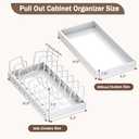 SJTOEB Pull Out Pots and Pans Organizer for Under Cabinet,Pull Out Cabinet Organizer for Pot and Pan Storage, Pot Lid Organizer and holder with Adjustable Dividers (black, 8 dividers)