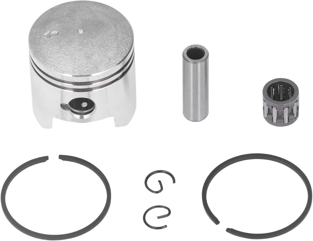 40mm Piston Ring Kit,Steel Alloy Piston Pin Ring Kit for 2 Stroke 49cc 50cc Moped Scooter Dirt Bike