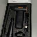 Compressed Air Duster, 260000RPM Cordless Electric Air Blower with Brushless Motor, 3-Speed Adjustable & Rechargeable  Powerful Dust Cleaner for Keyboard, Computer, Car, Outdoor, Air Bed (Black)