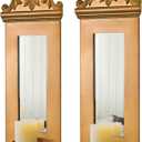 Candle Sconces Wall Decor Set of 2, Large Antique Gold Wall Candle Holder