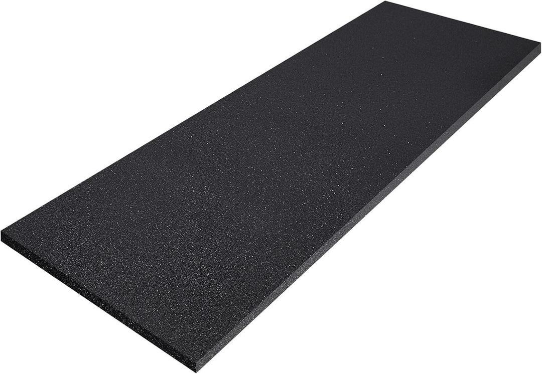 Amylove 1 Pack Polyurethane Foam 1" x 24" x 72" High Density Cushion Upholstery Foam Sheet for Seat Replacement DIY Projects Chairs Headboards Sofas Home (Black)