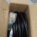 50 FT 14/3 Extension Cord Outdoor, Heavy Duty Weatherproof & Flame Retardant Black 3 Prong Power Cord with Light, Outside for Lawn & Garden, 15 Amps 1875 Watts 125 VAC 14AWG SJTW, ETL Listed