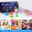SCIONE 24 Pack LED Light Up Fidget Spinner Bracelets, Glow in The Dark Party Favors for Kids 4-8 8-12, Treasure Box Toys, Birthday Gifts, Carnival Prizes, Goodie Bags Stuffers