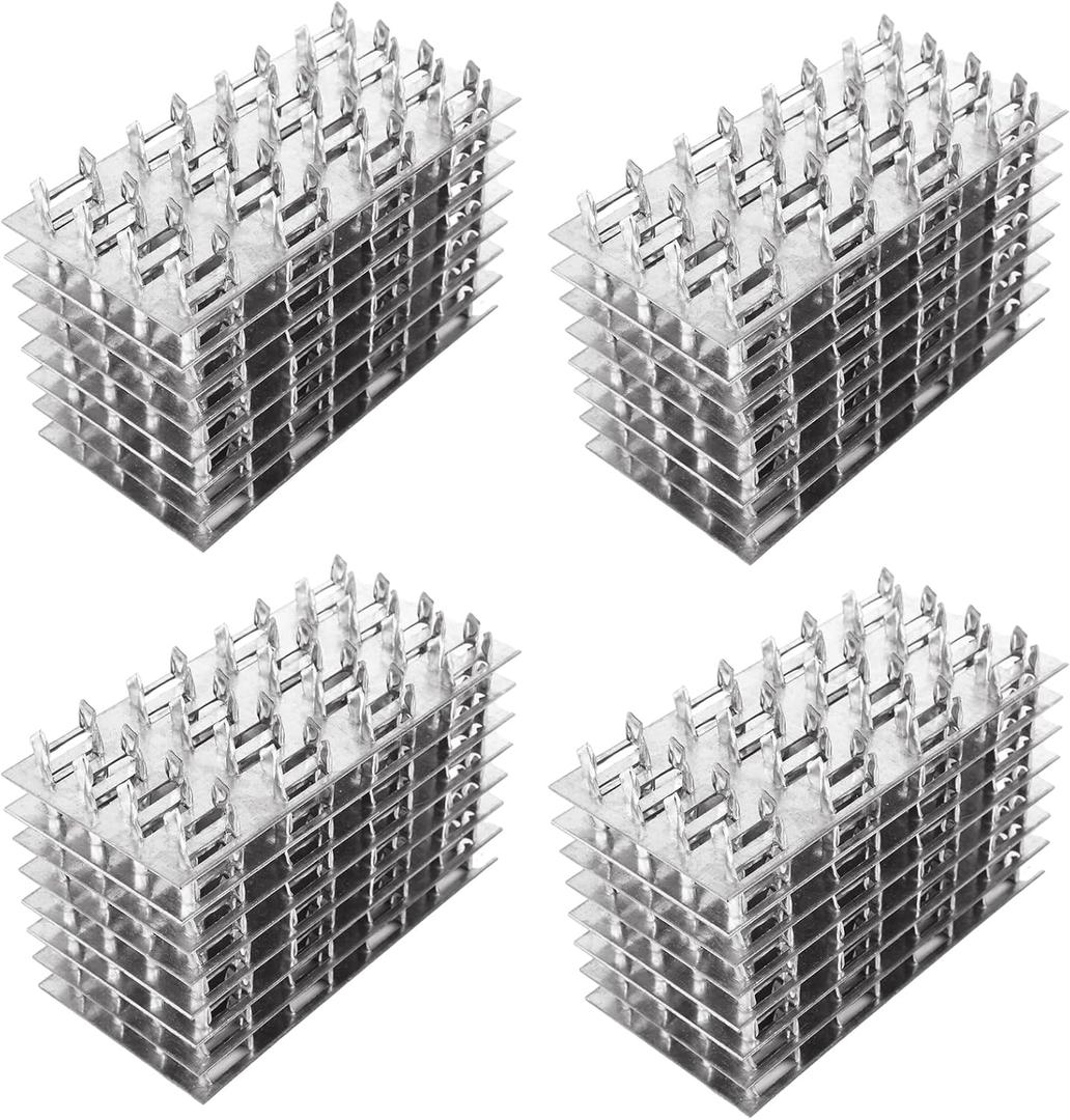 100 Pack Truss Plate, 4" x 2" Pronged Truss Plate Flat Mending Plates Repair Tie Plate Bracket Nail Teeth Height 9mm, Thickness 1mm for Wood Stud Roof Truss Timber