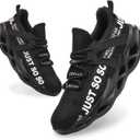 Furuian Steel Toe Shoes for Men Women Lightweight Slip On Safety Work Shoes Comfortable Steel Toe Sneakers (13.5 Women/12 Men, Black)