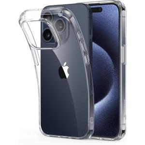 ESR Clear Case for iPhone 15 Pro Case, Shockproof Thin Cover, Yellowing-Resistant Slim Transparent TPU Phone Case, Zero Series, Clear