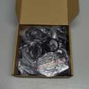 Curtain Rings 100Pack Black Curtain Ring with Eyelets, 1.5 inch Inner Diameter Drapery Metal Rings Apply for Curtain Rods(Fits Up to 1.25-Inch Curtain Rods)