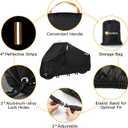 300D Heavy Duty Motorcycle Cover - All Season Waterproof Outdoor Protection with Lock-Holes, Night Reflective & Storage Bag Fits up to 86.6" Cruiser, Touring, Sportbike, Dirt Bike, Scooter
