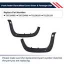 Promrmr 7587104060 7587204060 Front Fender Flares Wheel Cover Driver ＆ Passenger Side Fit for Toyota Tacoma Pickup 4-Door 2016-2023, Wheel Arch Protector Trim Opening Molding TO1290109 TO1291109